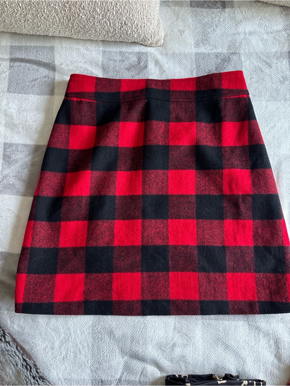 J. Crew Red and Black Plaid Mini Skirt